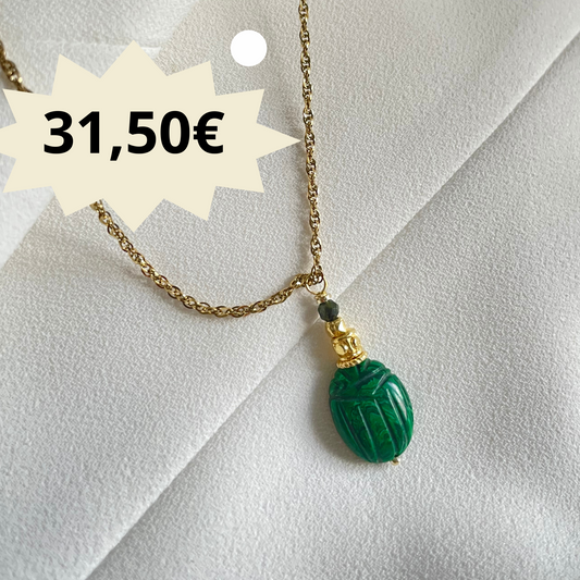 Collier Porte Bonheur Scarabée