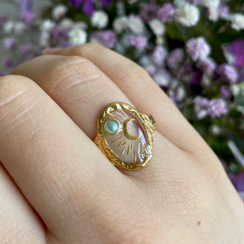 Bague Satellite Mermaid Perle - Protection