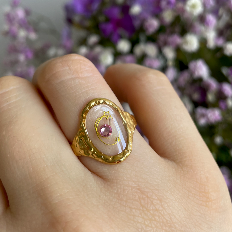 Bague Satellite Rosé Dreams - Amour