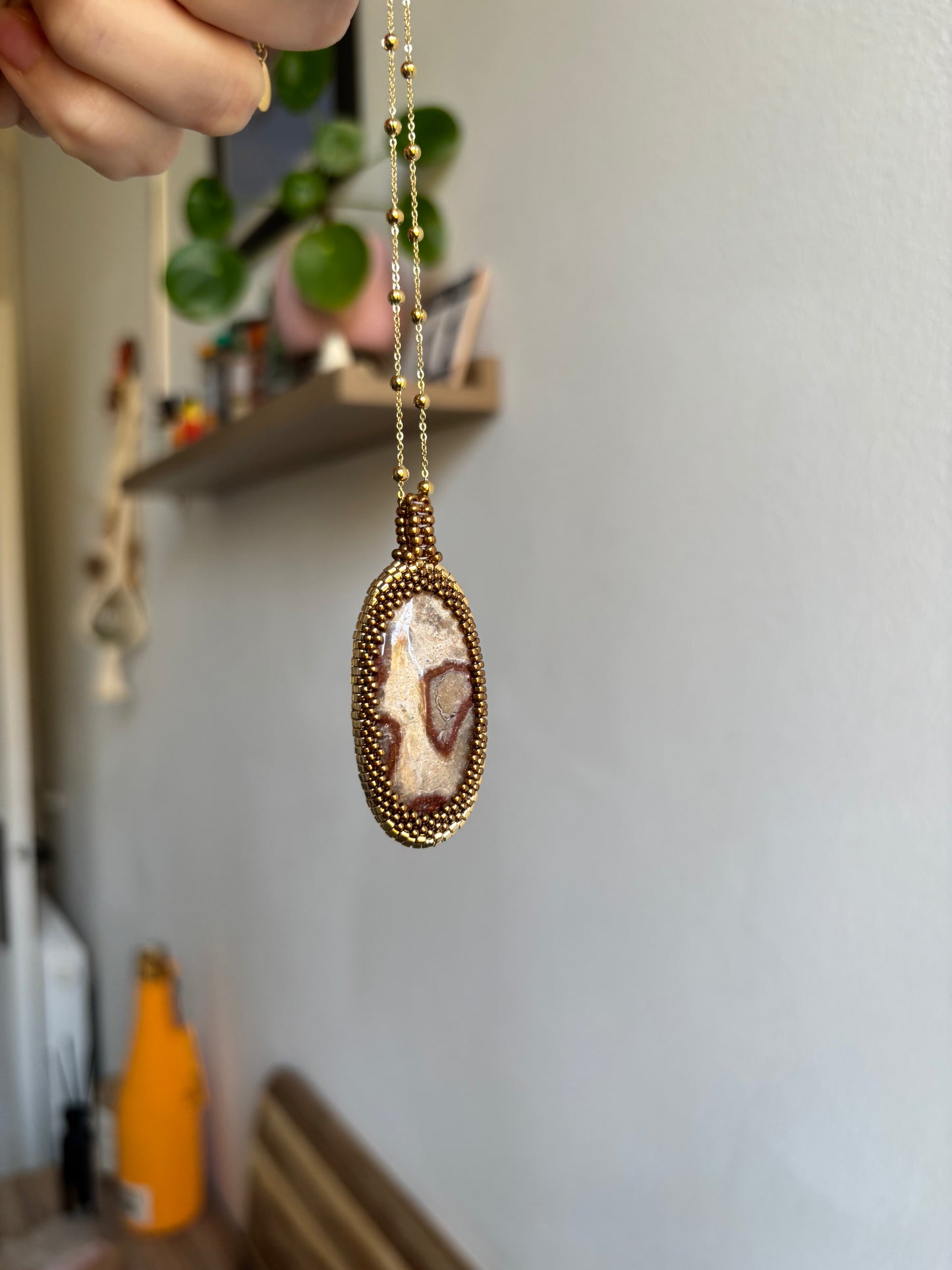 Pièce unique Jaspe Bréchique - Phases de la Lune pour Fanny ✨