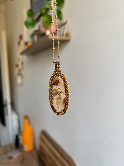 Pièce unique Jaspe Bréchique - Phases de la Lune pour Fanny ✨