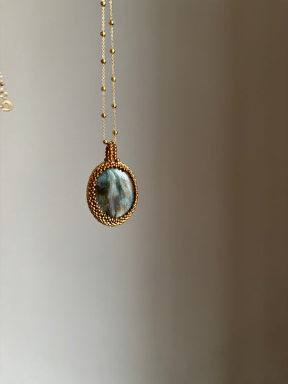Pièce unique pour Margaux "LOVE" Labradorite 💙